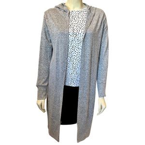 Derek Heart Long Grey Hooded Sweater Size M